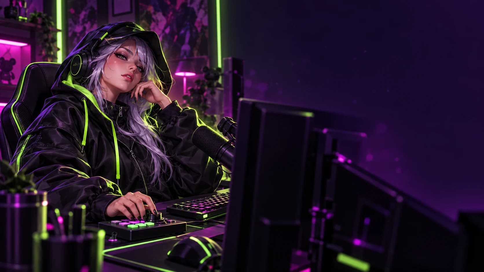 SCYTHE at her live-stream controls